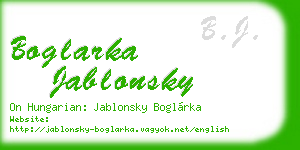 boglarka jablonsky business card